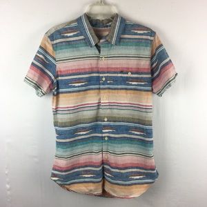 Obey Propaganda button up  Native American design